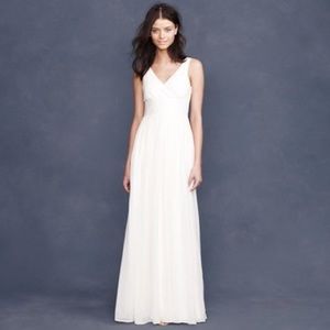 J.Crew Sophia long wedding gown in silk tr…